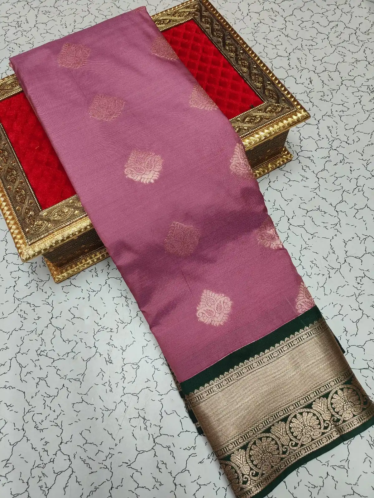 Mottu Butta Semi Kanchipuram Silk Saree